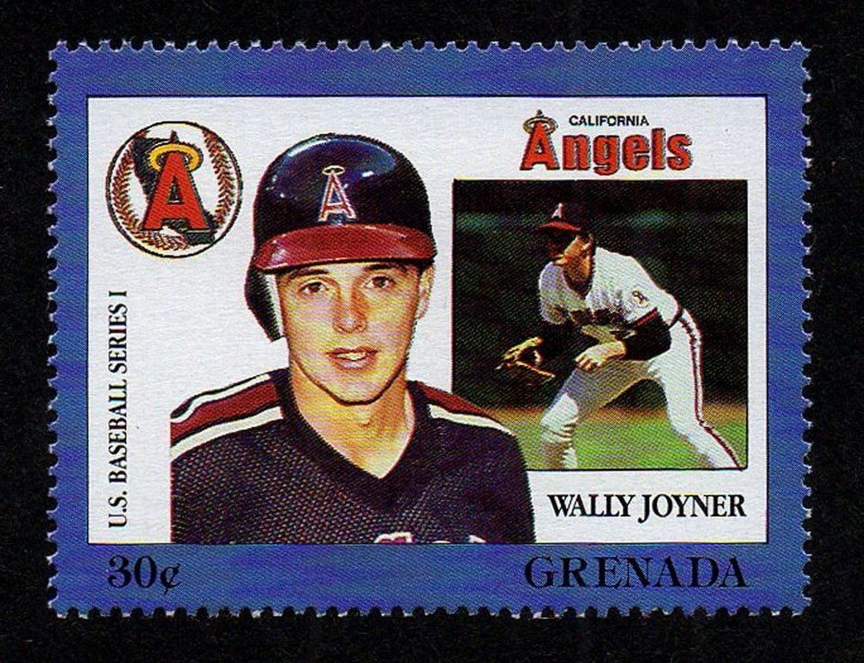 GRANADA, SCOTT # 1668-H, SELLO MNH JUGADOR DE BÉISBOL WALLY JOYNER, EQUIPO ANGELS Foto 1 de 1