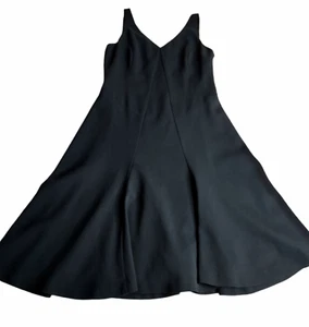 Bloomingdales Womens Dress 4 Petite Black Sleeveless Knee Length Fit And Flare - Picture 1 of 12