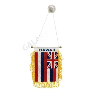 Hawaii Flag Mini Banner / Double Sided Hawaii Car Window Flag - Picture 1 of 1