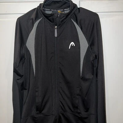 Chaqueta Head Mujer Cremallera Completa Grande Negra Gris Manga Larga Bolsillos Ligera Foto 1 de 4