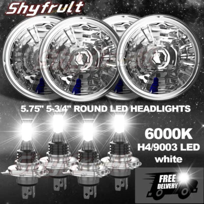 for Mazda B1600 B2000 B2200 Pickup 4pc 5 3/4" 5.75" LED Headlight Hi/Lo DRL++ Foto 1 de 4