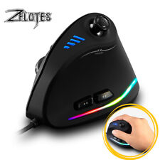 Vertical Wired Gaming Mouse 11 Programmable Buttons 10000DPI For Laptop PC B2G5