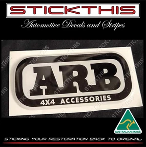 ARB Domed Decal Sticker Badge Bubble Resin 94x45 - Black and White - Picture 1 of 3