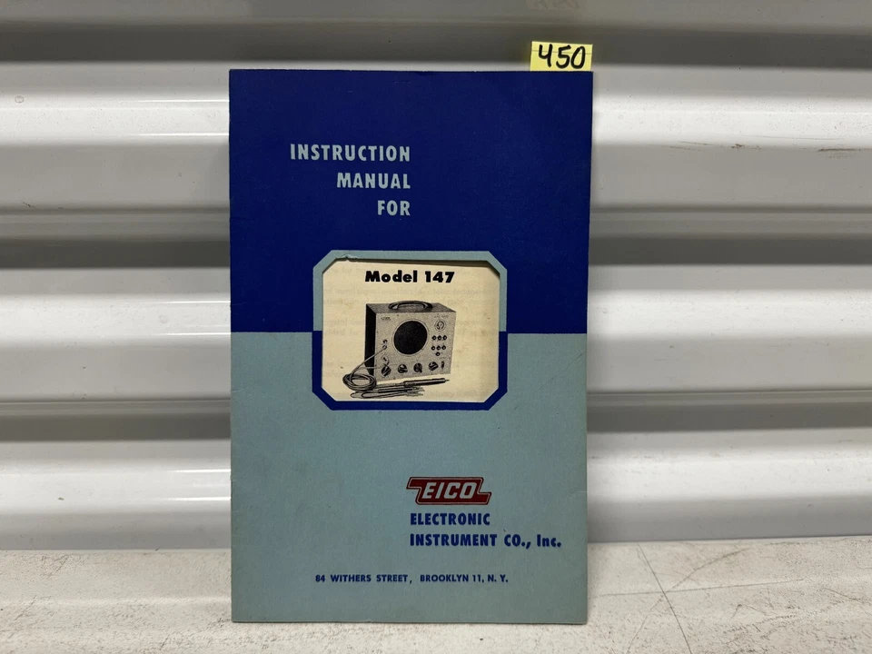 Instrumento Electrónico Manual de Instrucciones Generador de Señal EICO Modelo 324 De Colección Foto 1 de 4