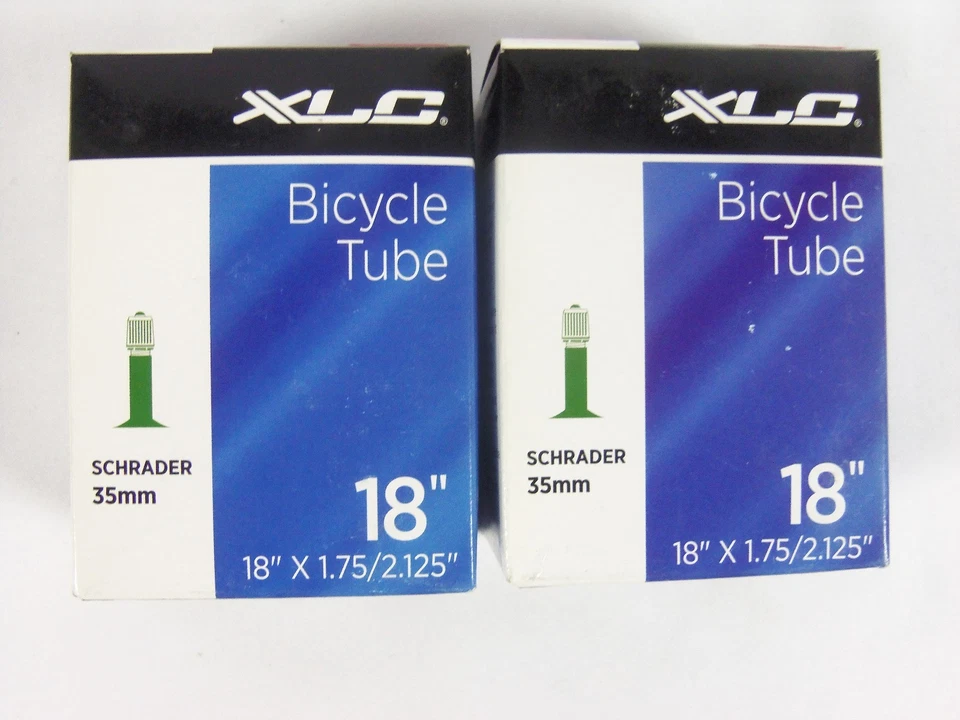 Lot of 2 XLC 18 x 1.75 - 2.125 Schrader Valve bicycle inner tube bike   - Image 1 of 1