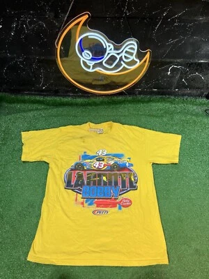 Camiseta Bobby Labonte Cheerios #43 NASCAR Amarilla Doble Cara Gráfico Talla LG Foto 1 de 4