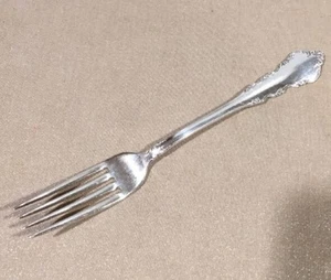 Vintage Reed & Barton R&B 1953 Dresden Rose Silverplated 7 1/2” Long Dinner Fork - Picture 1 of 3
