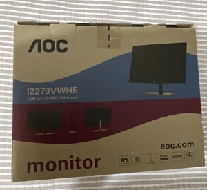 AOC 21.5" IPS LED Monitor 1920 x 1080, 60Hz, HDMI, VGA, I2279VWHE 215LM00055 - Picture 1 of 6