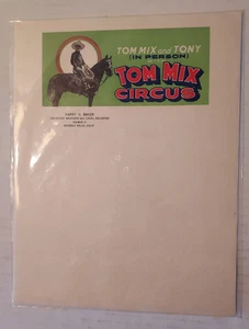Tom Mix und Tony Circus Briefpapier mit Umschlag - Bild 1 von 2
