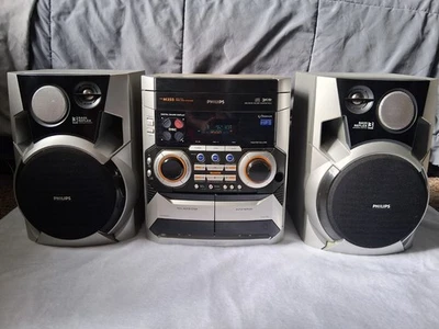 Vintage Philips FWM355 Home Audio System 3 CD Changer / Radio / Cassette Player - Image 1 of 4