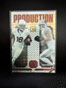 2025 Donruss No.18 Production Line Marvin Harrison Jr. And Trey Mcbride Dual - Bild 1 von 2
