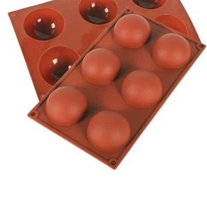 6 Holes Dessert Molds Half Ball Food Grade Silica Gel Cake Making Supplies SG - Picture 1 of 12