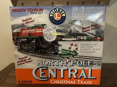 Lionel North Pole Central Christmas 0 Gauge Train Set # 6-30020 Used  - Image 1 of 4