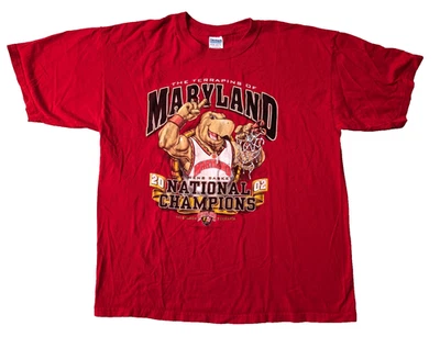 Vintage Maryland Terrapins Shirt Mens XL 2002 Champions NCAA Basketball Terps - Image 1 of 4