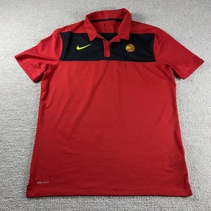 Nike NBA Atlanta Hawks Logo Polo Shirt Rot Schwarz Herren Größe L " - Bild 1 von 6
