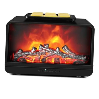 Wax Melt Warmer, Electric Fireplace Wax Warmer with Timers Wax Metallic Black - Image 1 of 4