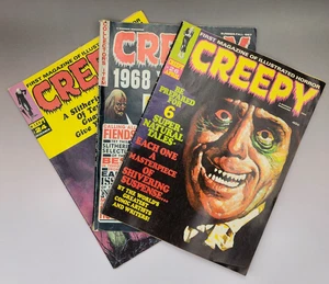 Lotto 3 riviste vintage CREEPY #24 #26 + Annuario - 1967/1968/1969 - Foto 1 di 14