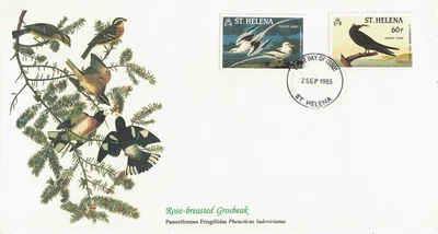1985 St. Helena James Audubon Birds of the World 2 Stamps First Day Cover - Image 1 of 2
