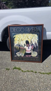 Diego Rivera Large Vintage Exhibition Poster for Girl With Flowers 1980 - Picture 1 of 5