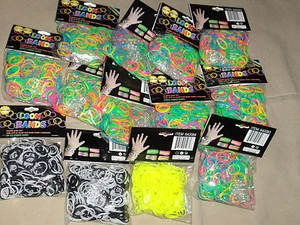 3900 pc(13pks x300) +169 clip*Loom Bands L Rainbow Colors* REFILL Rubber - Picture 1 of 2