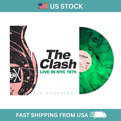 The Clash – Live In NYC 1979 (Live Radio Broadcast) 12" LP Green Marble Vinyl Foto 1 de 2
