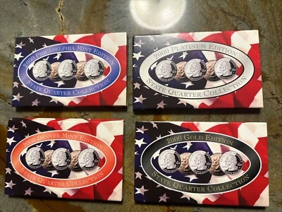 2000 State Quarter 4 Sets Denver, Philadelphia, Platinum And Gold Coins Coin - Image 1 of 3