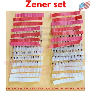 Diodo Zener 140 piezas (3,3 V - 27 V) 14 valores 1/2 W 0,5 W kit surtido conjunto surtido - Imagen 1 de 3