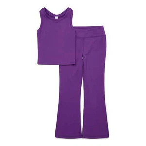 Athletic Works Girls Tank and Flare Leggings Set 2-Piece Cadbury Purple Size XXL - Picture 1 of 7