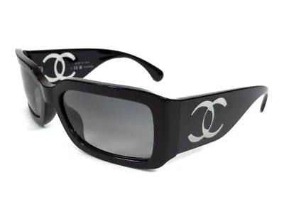 Chanel Sunglasses 5526-A c.1461/M3 Dark Purple Asian Fit Frames w Gray Polarized - Image 1 of 4