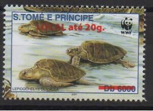 S. Tomé & Principe 2001 / 2009 WWF Faune Reptile surch. Tortue Mi. I Unissued
