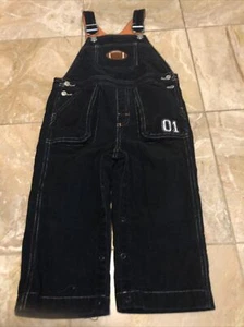 Gymboree All Star Football Corduroy Overalls Gym Navy 3T - Picture 1 of 2