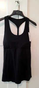 ZYIA Black All - In Tank L Sexy Scoop Neck Racerback Women's Activewear Top NWT - Picture 1 of 4