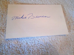 MIKE BROWN (Bengals Owner) rare Signed 3"x5" Football Index Card -Guaranteed - Picture 1 of 1