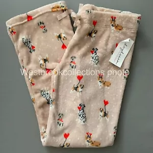 Daydream Women's (X-LARGE) SOFT Pajama Lounge Pants Valentine's Hearts Dogs - Picture 1 of 6