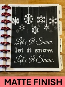 MATT * Unzen Let it Snow Kreidetafel Abdeckung Set 4 Verwendung mit Classic HAPPY Planer * - Bild 1 von 5