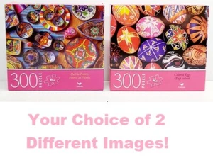 NEW 300PC PUZZLE JIGSAW SET PUEBLA POTTERY COLORED EGGS CARDINAL COLORFUL NEW - Picture 1 of 7