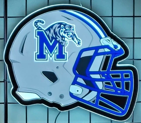 TSA Evergreen LED Lighted Wall Decor NCAA Memphis Tigers Helmet Cover