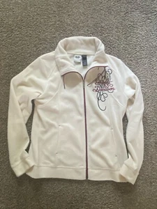 Women’s Large Harley Davidson Zip Up Fleece Sweatshirt/light Jacket Cream Color  - Picture 1 of 2