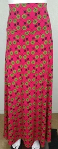 Lularoe Womens Maxi Skirt Size XL Pink Floral Black Diamonds Casual Party - Picture 1 of 6