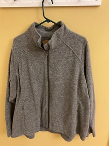 Duluth Frost Lake Fleece Jacket Heather Gray Full Zip Womens Size 3XL NWT - Picture 1 of 3
