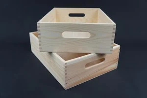 5 x Plain Wooden Crates Kitchen Caddy Storage Tray Unit Vintage Tray SRD - Picture 1 of 6