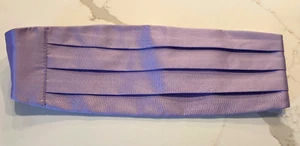 Lavender Poly Satin Cummerbund & Hair Scrunchie cumberbund - Picture 1 of 5