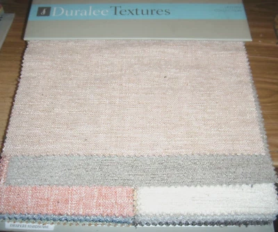 41 DURALEE FABRIC SAMPLE BOOK 38 =9x5 , 2=10x7 93% POLY- 7% LINEN FREE SHIP - Image 1 of 4