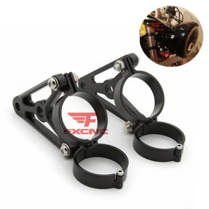 Soporte de montaje de faros 41 mm horquilla abrazadera de luz giratoria universal motocicleta negro - Imagen 1 de 8