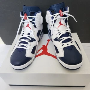 Nike Air Jordan 6 Retro Olympic Midnight Navy White CT8529-164 Mens Size 11.5 - Picture 1 of 7