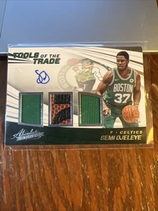 Semi Ojeleye 2017-18 Absolute Tools of Trade Three Swatch Auto #30 /149 Celtics - Picture 1 of 6