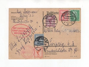 1930 Dt. Reich Zeppelin LZ 127 Rückfahrt von Leipzig bis Bern SI 92 Ba - Bild 1 von 2