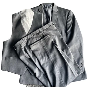 Ralph Lauren Dillards 3 Teiler Anzug Sakko Blazer Weste Hose 46 L grau Wolle - Bild 1 von 22