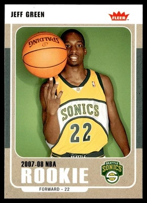 Fleer Jeff Green 2007-08 novato Seattle SuperSonics #214 Foto 1 de 2