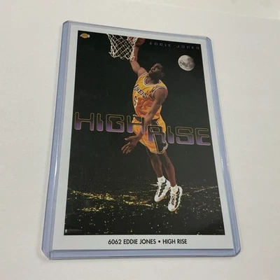 Tarjeta póster promocional vintage de Los Angeles Lakers Eddie Jones “High Rise” 4x6 Foto 1 de 4